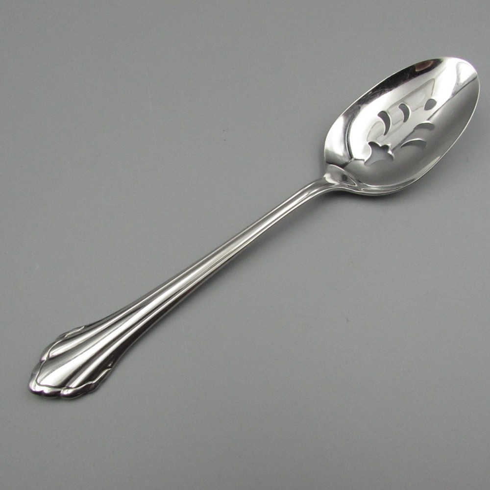 Oneida Community USA Stainless CLARETTE Pierced Table / Serving Spoon - Used