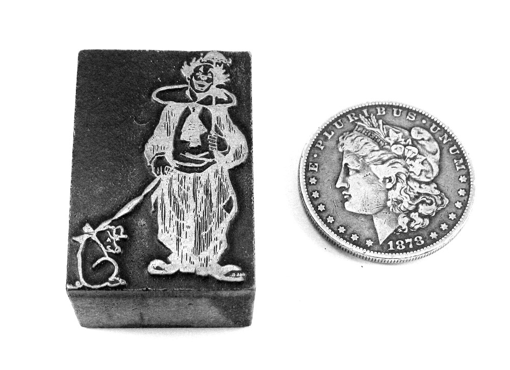 Letterpress Print Block - "Clown"