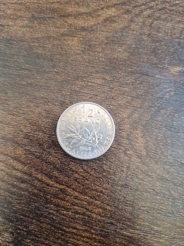 1968 French 🇫🇷 1/2 Franc