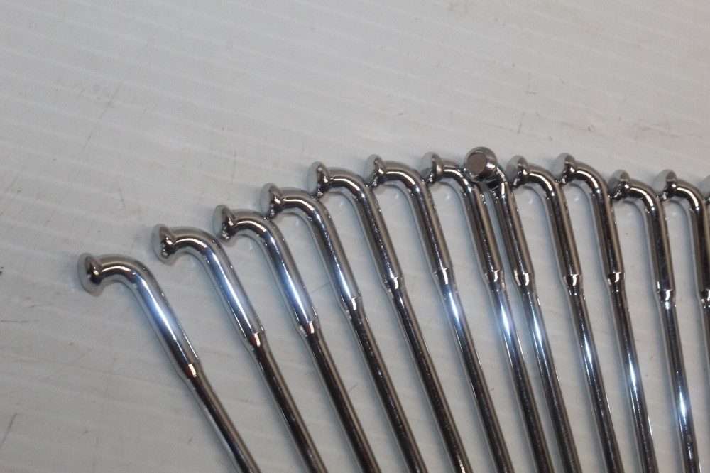 Harley Knucklehead Flathead Panhead 16" Star Wheel Chrome Spokes Nipples 2 Sets.