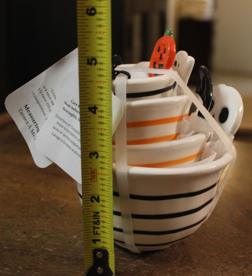 The Bake Shop by Masterclass Halloween Measuring Cups Pumpkin Witch Ghost Skull