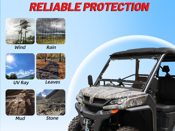 Front Flip Windshield Scratch Resistant for CFMOTO UFORCE 1000/XL 2019-2026