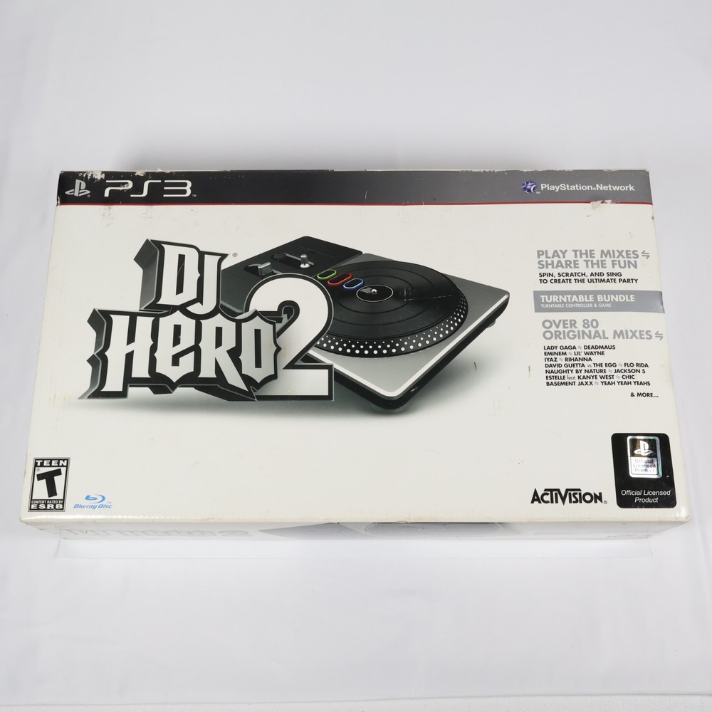 Activision DJ Hero 2 PS3 Wireless Turntable Controller & Game Disc Bundle