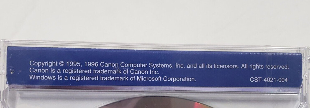 New/sealed Canon Creative Version 1.4 CD Rom 1996 For Windows +MANUAL