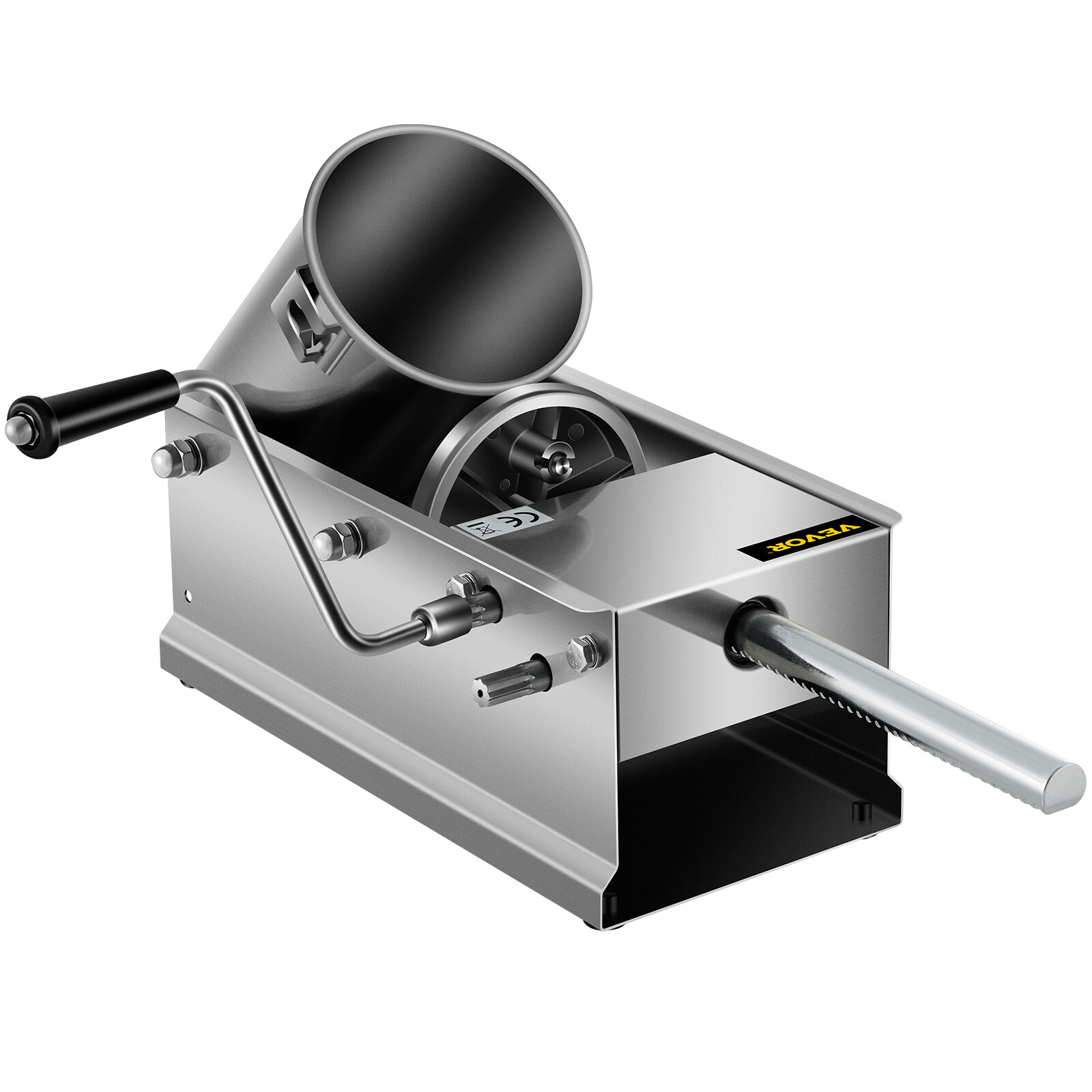VEVOR 3L Horizontal Commercial Sausage Stuffer 2Speed Stainless Steel Meat Press