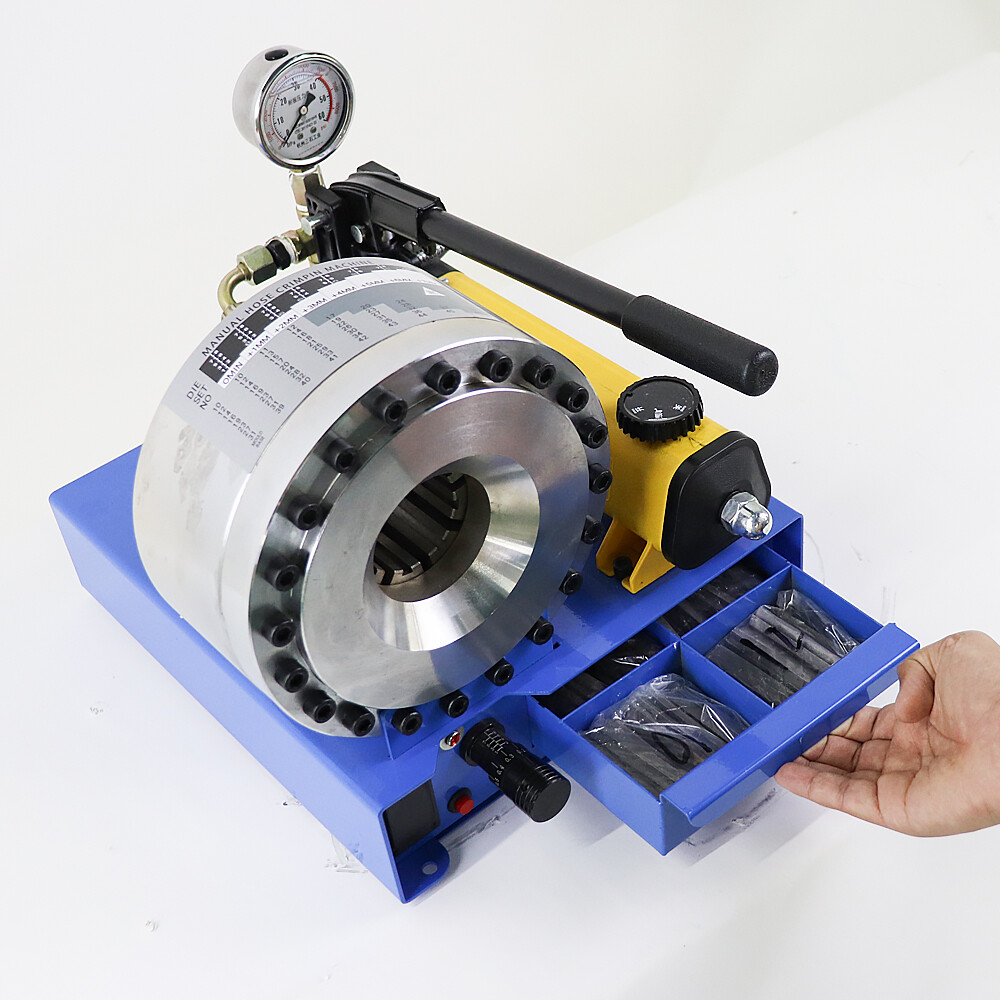 Pipe Crimper Machine Manual Hydraulic Hose Crimping with 8 Dies Sets Portable