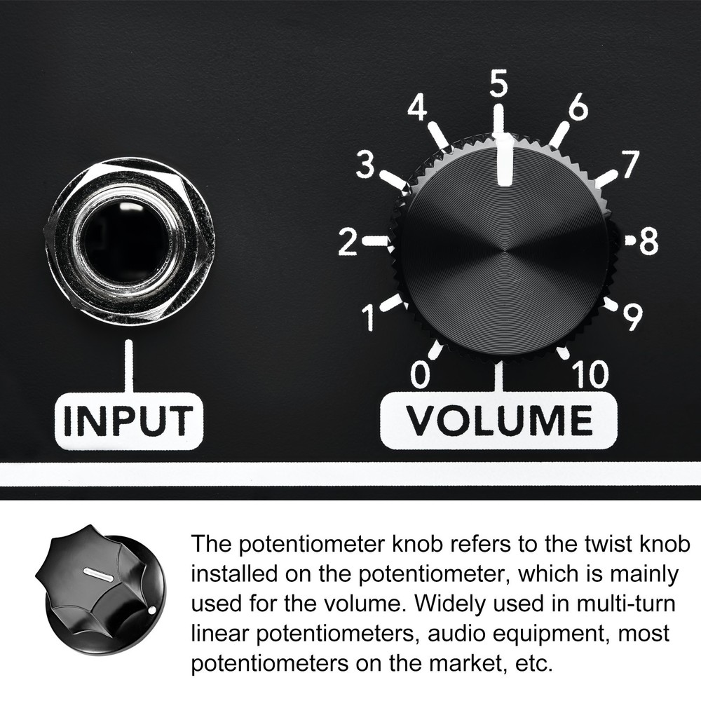 Potentiometer Control Knob Insert Shaft Switch Knobs 6mm/Black / 5Pcs