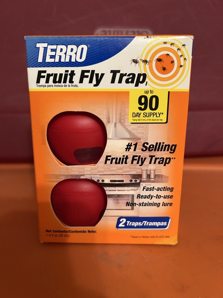 TERRO Indoor Fruit Fly Trap 2 Pack 90 Day Lure