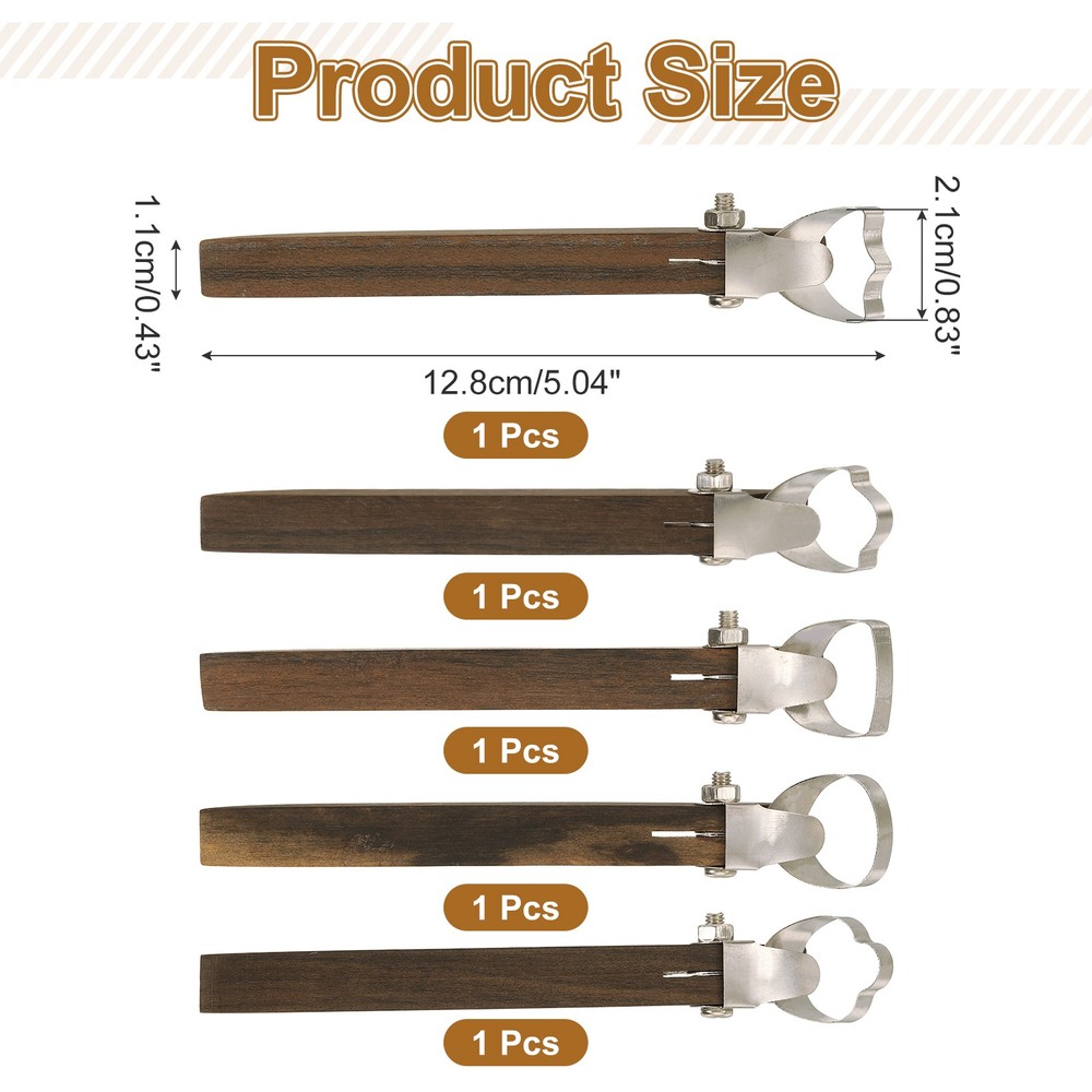 5Pcs Pottery Handle Making Tool, Clay Extruder Tools (5 Style)