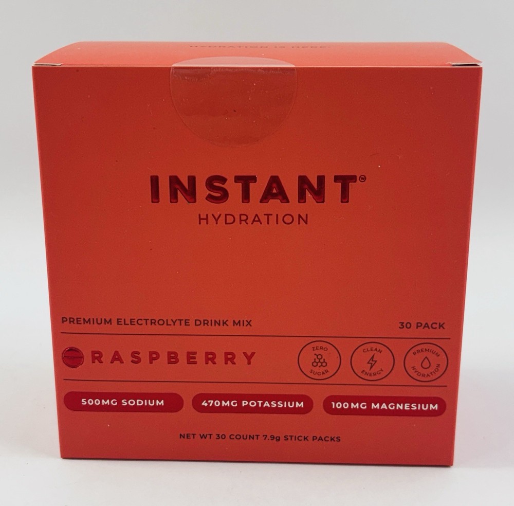 Instant Hydration Premium Electrolyte Drink Mix - Raspberry - 30 Packets