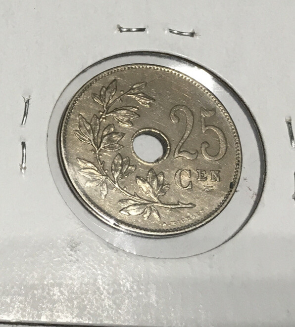 1926 Belgium 25 Centimes. KM68.1