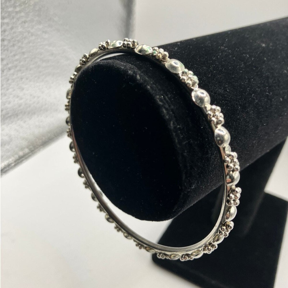 Silver-Tone Circular Design 2 7/8" Bangle!