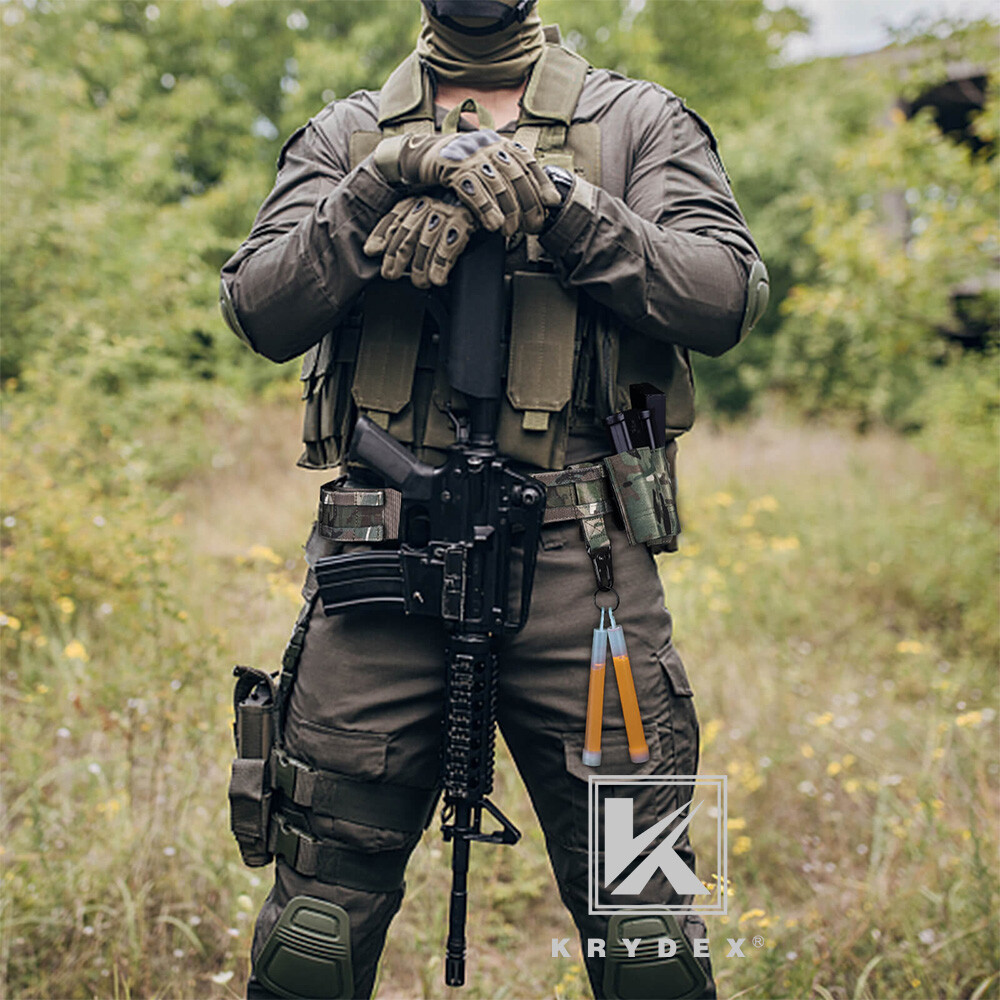 KRYDEX Tactical Hook Strap Clip Keychain Carabiner for MOLLE Belt/Tactical Vest