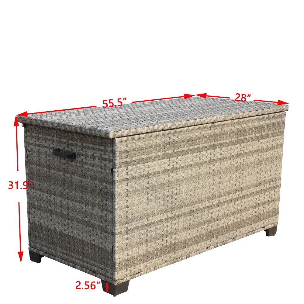 Wicker Patio Furniture Storage Box