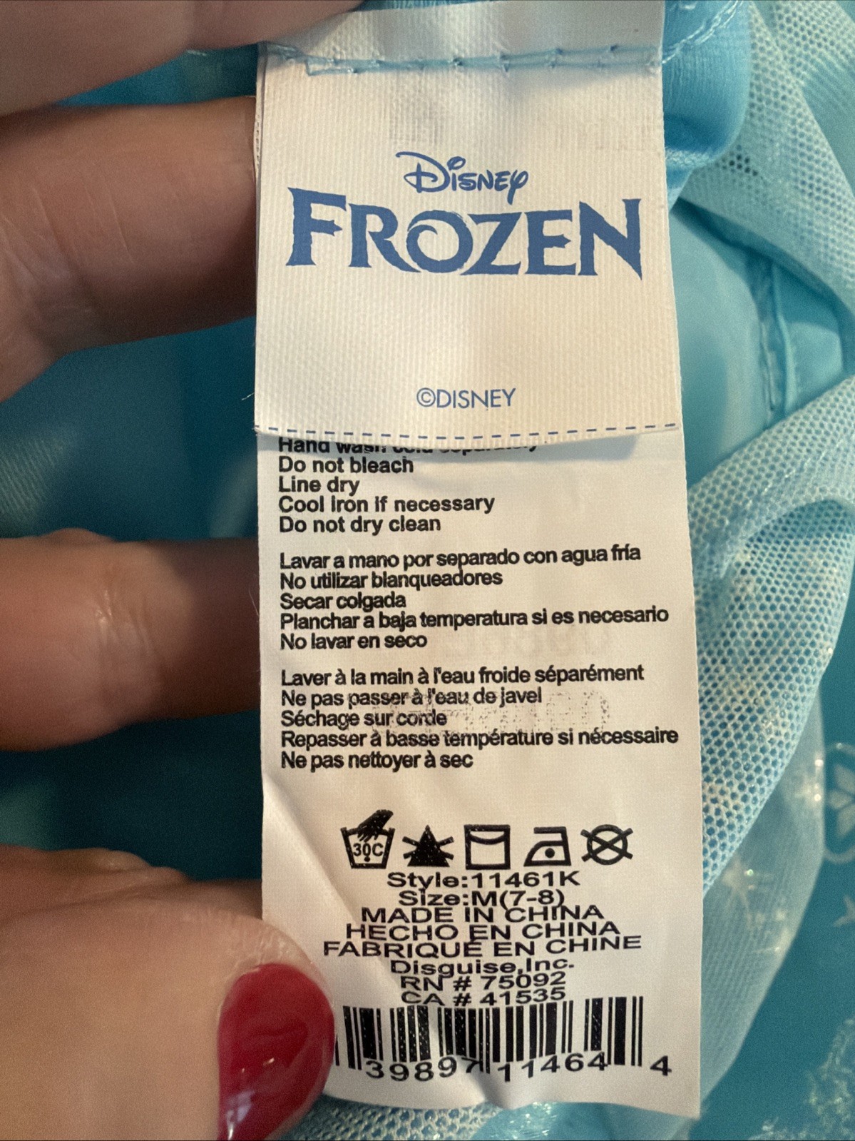 Disney's Frozen Elsa Snow Queen Gown Classic Girls Costume, Medium/7-8