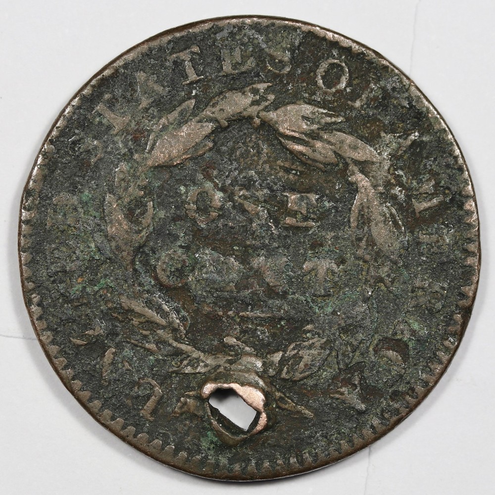 1832 Large Cent. Square Holed. 212561
