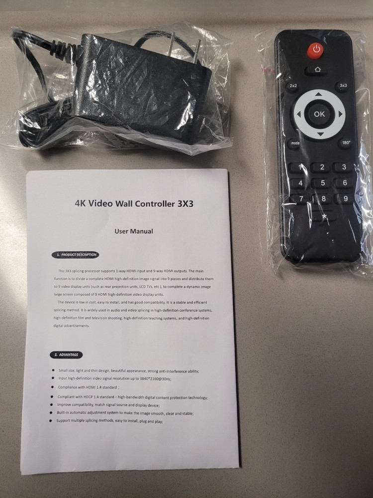 JCHICI TV Wall Processor Video Wall Controller 4K HD Display HDMI