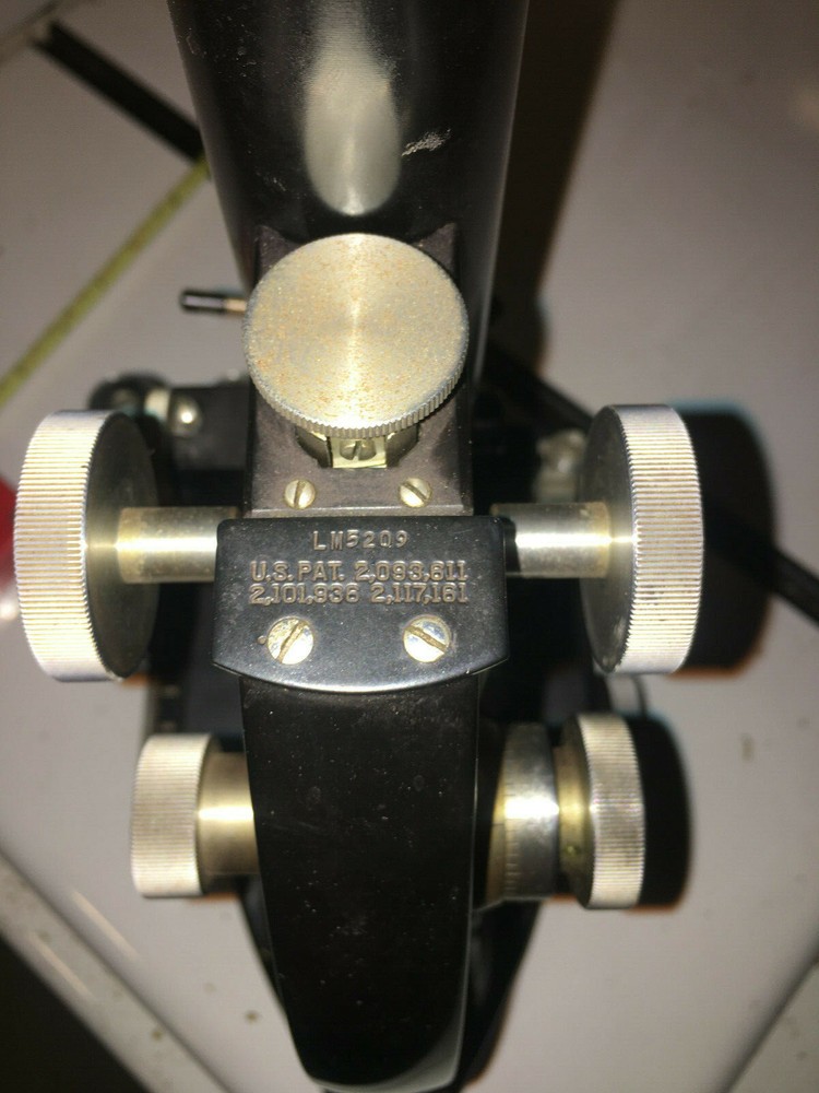 Vintage Bausch & Lomb Microscope w/ Wood Case