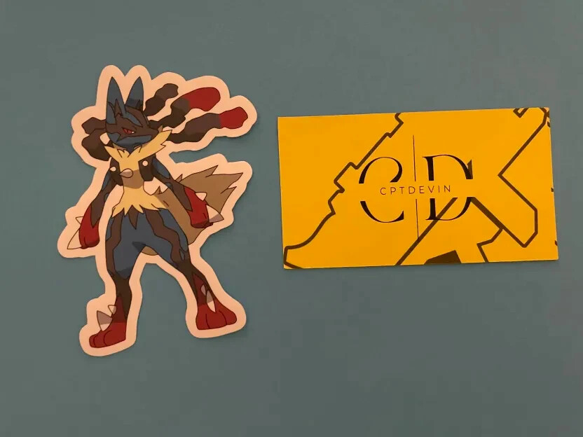 Mega Lucario Waterproof Sticker 2.8'' x 3.7''