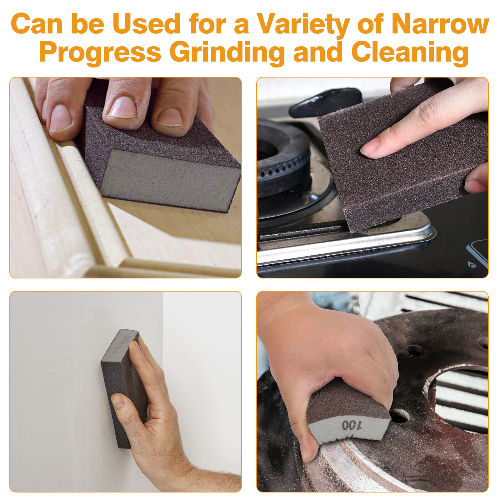 18pcs Drywall Foam Sanding Sponge Blocks Set Wet Dry Sand Paper Lot 60-220 Grit