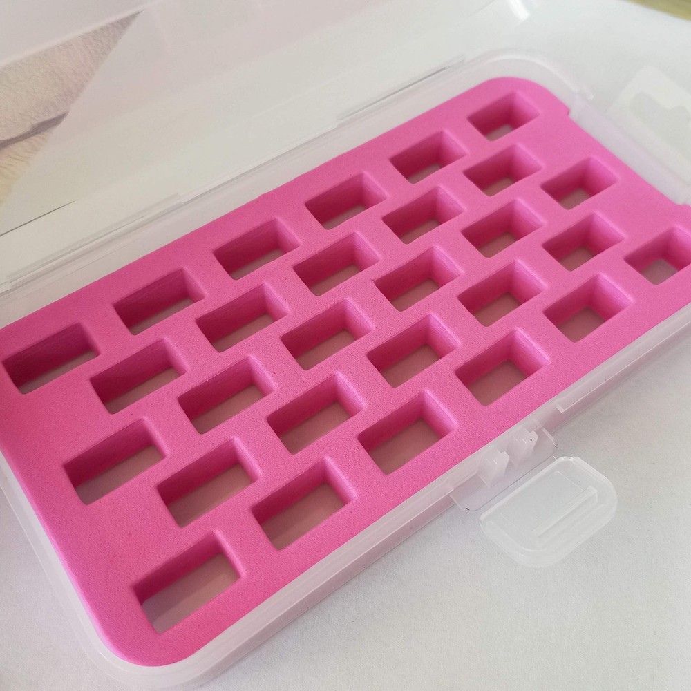 Bobbin Box Organizer Sewing Machine Holder Contains 28 Bobbins Storage 2 Pack