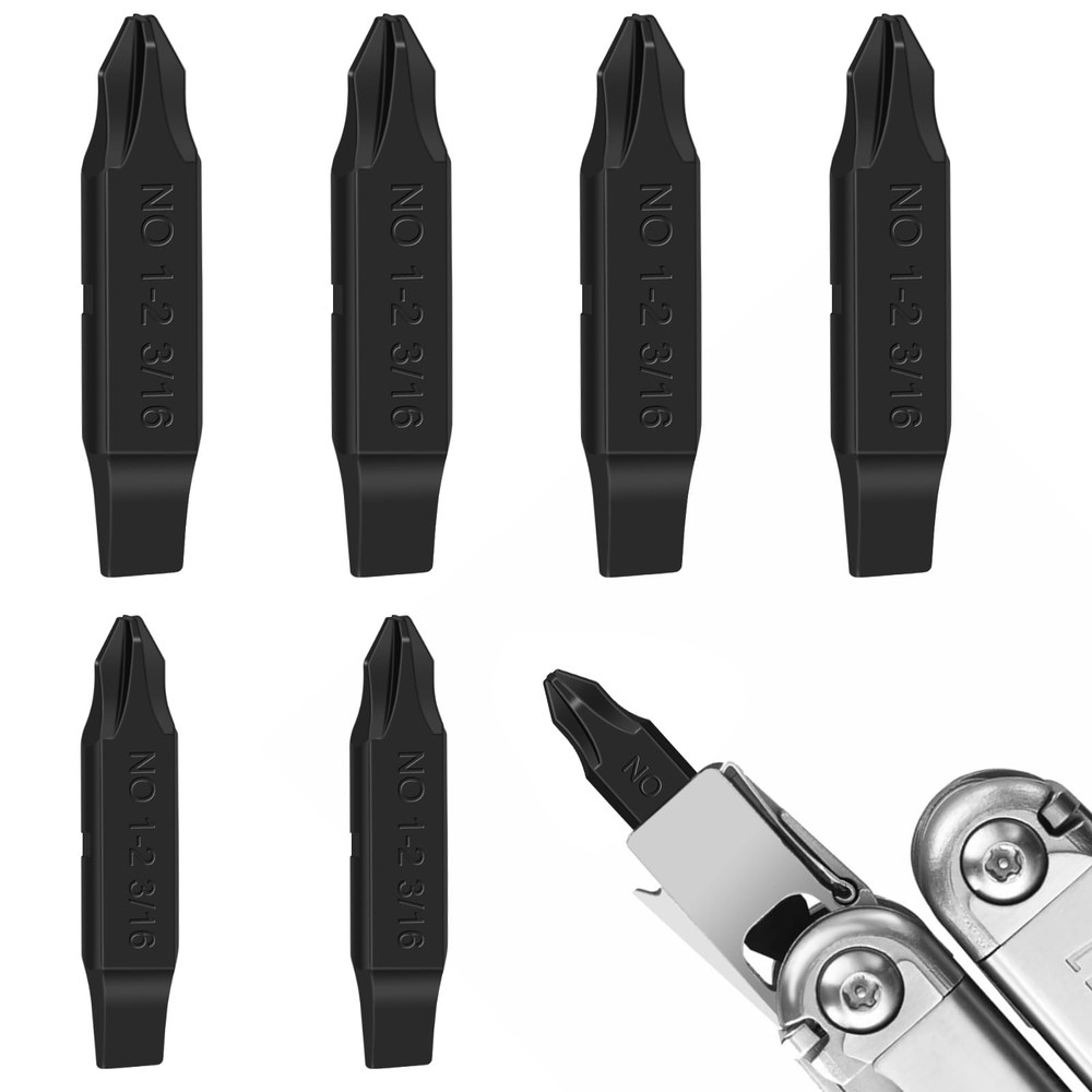 6Pack DoubleSided Screwdriver Bits Compatible with Leatherman MultiTools – #1...