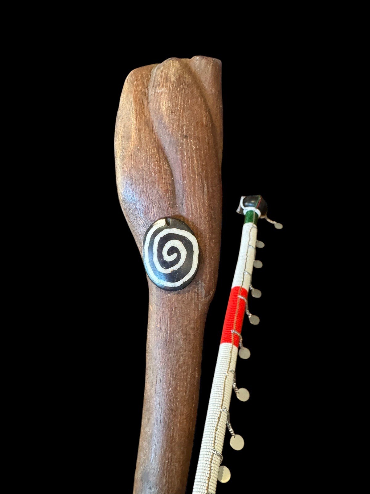Handmade Decorative African Art Beaded Maasai Rungu Club Baton Masai Shillelagh