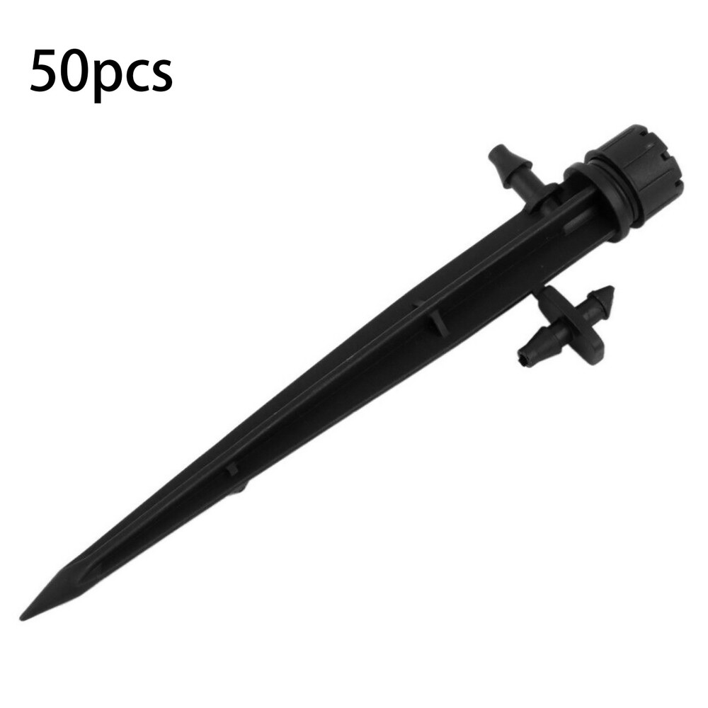 50Pack Adjustable Water Flow Irrigation Dripper Nozzle Stake Emitter Drip