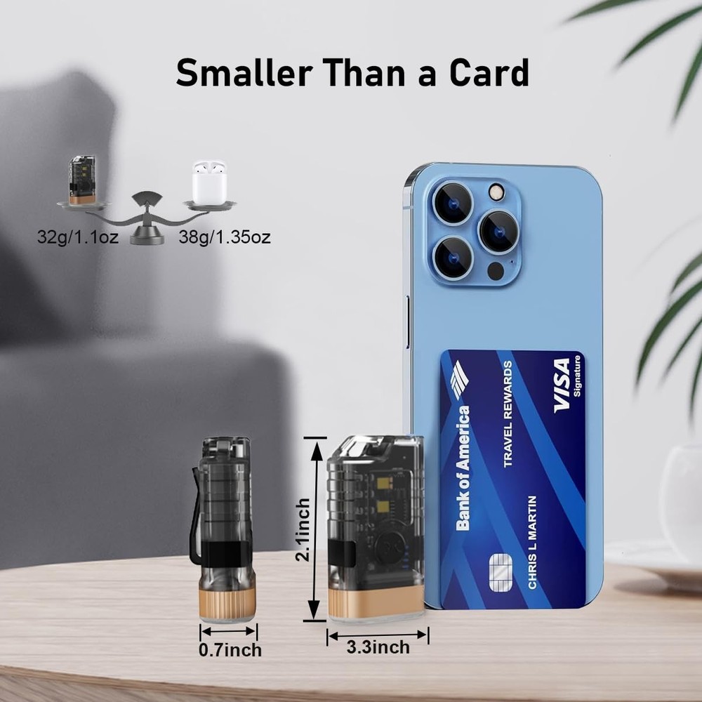 LED Small Powerful EDC Flashlight with Warm White Red Mini 4pc