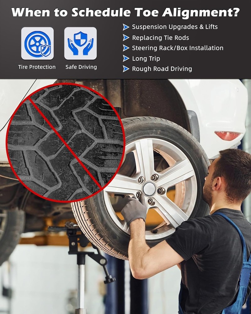 One-Piece Wheel Alignment Tool PlatesZero Play, Toe Alignment Plates w/Two 5m...