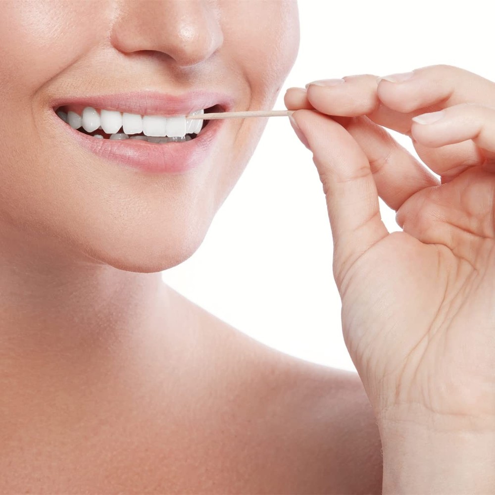 Bamboo Toothpicks - 3000 Count, Round, Double-Sided, Sturdy, Smooth Finish, P...