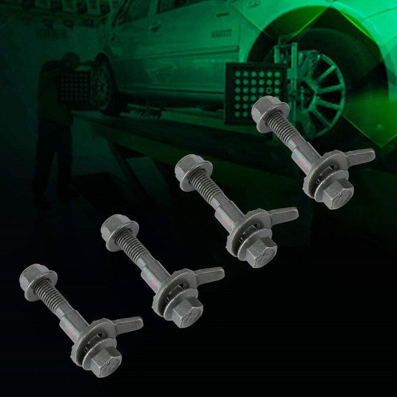 4PCS 12mm Cam Bolt Adjustable Camber Correction Alignment Kit for Four Wheels