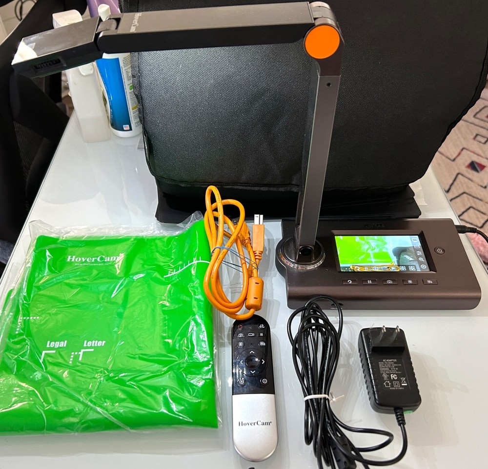 HoverCam Ultra 8 Document Camera Visual Presenter HDMI VGA USB w/Accessories
