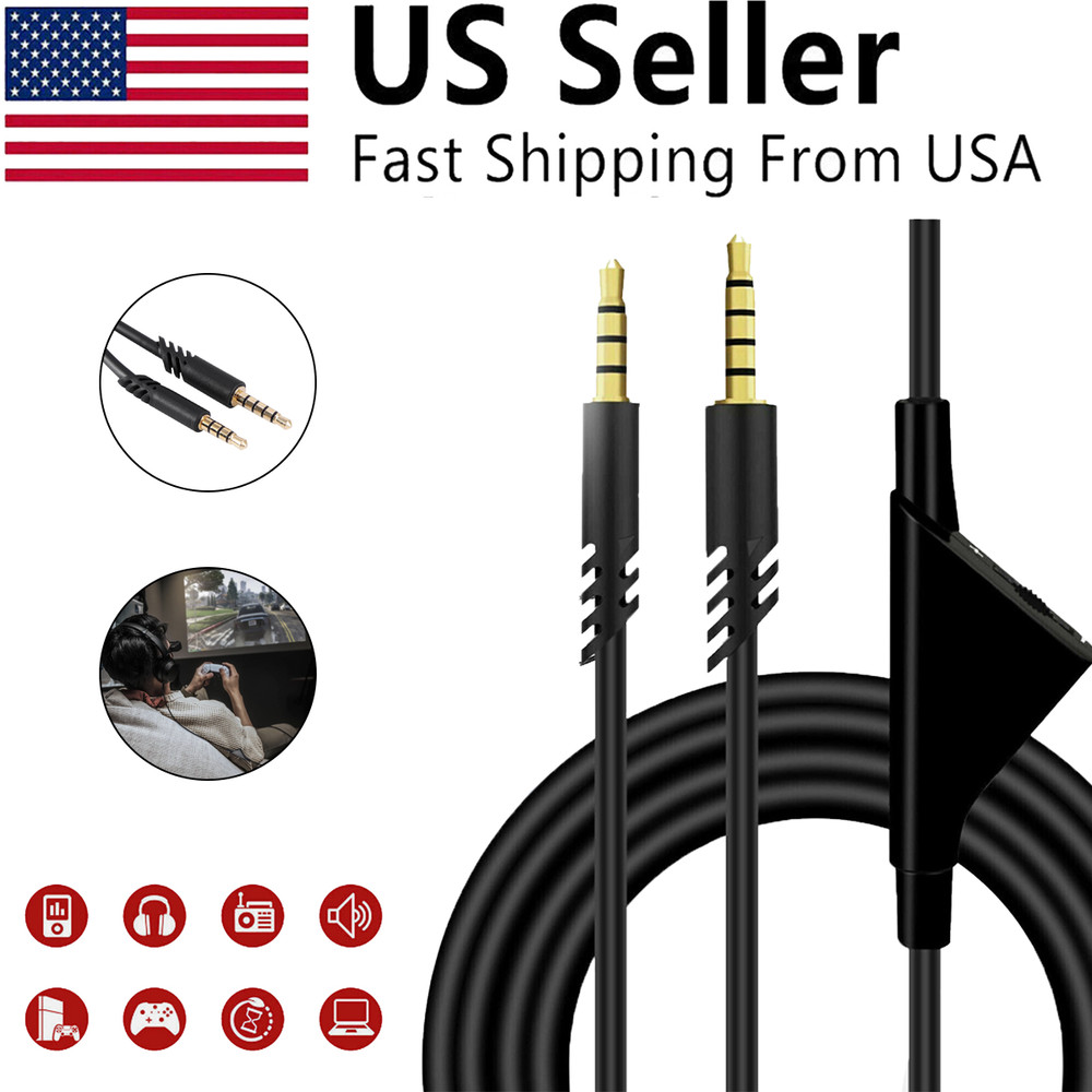 2M Replacement Audio Cable Cord Volume Control for Astro A10 A40 Gaming Headset