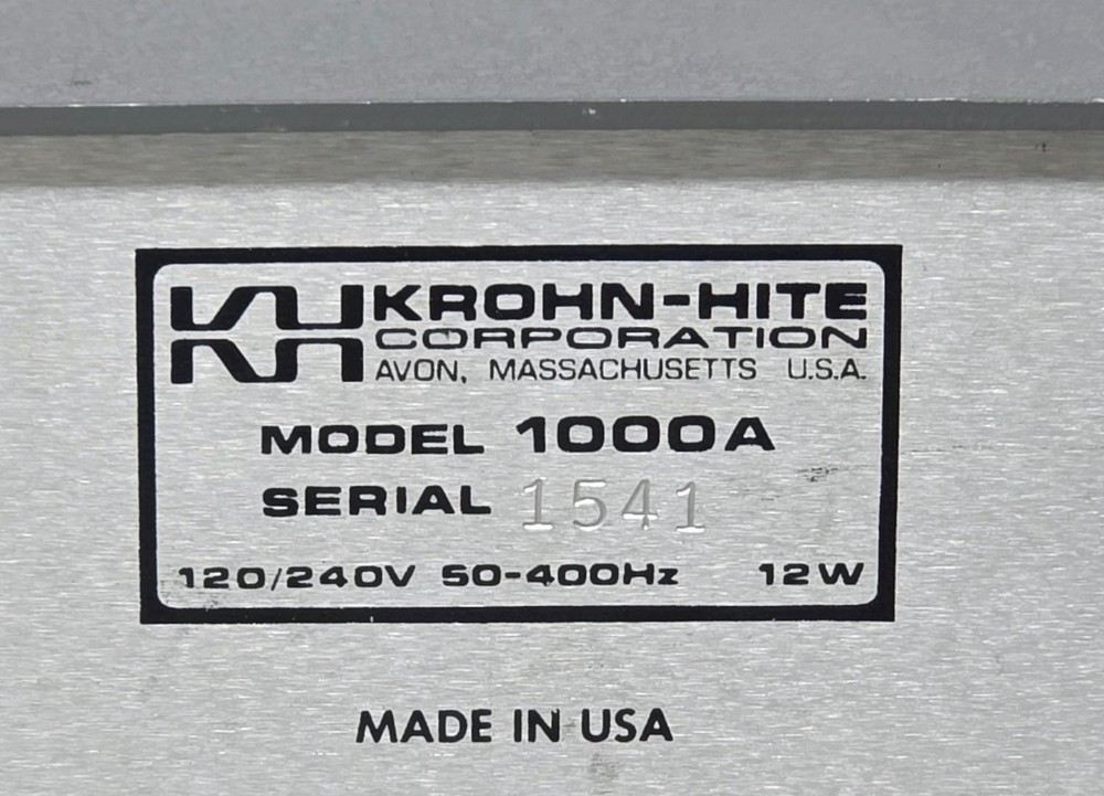 Krohn-Hite 1000A Function Generator