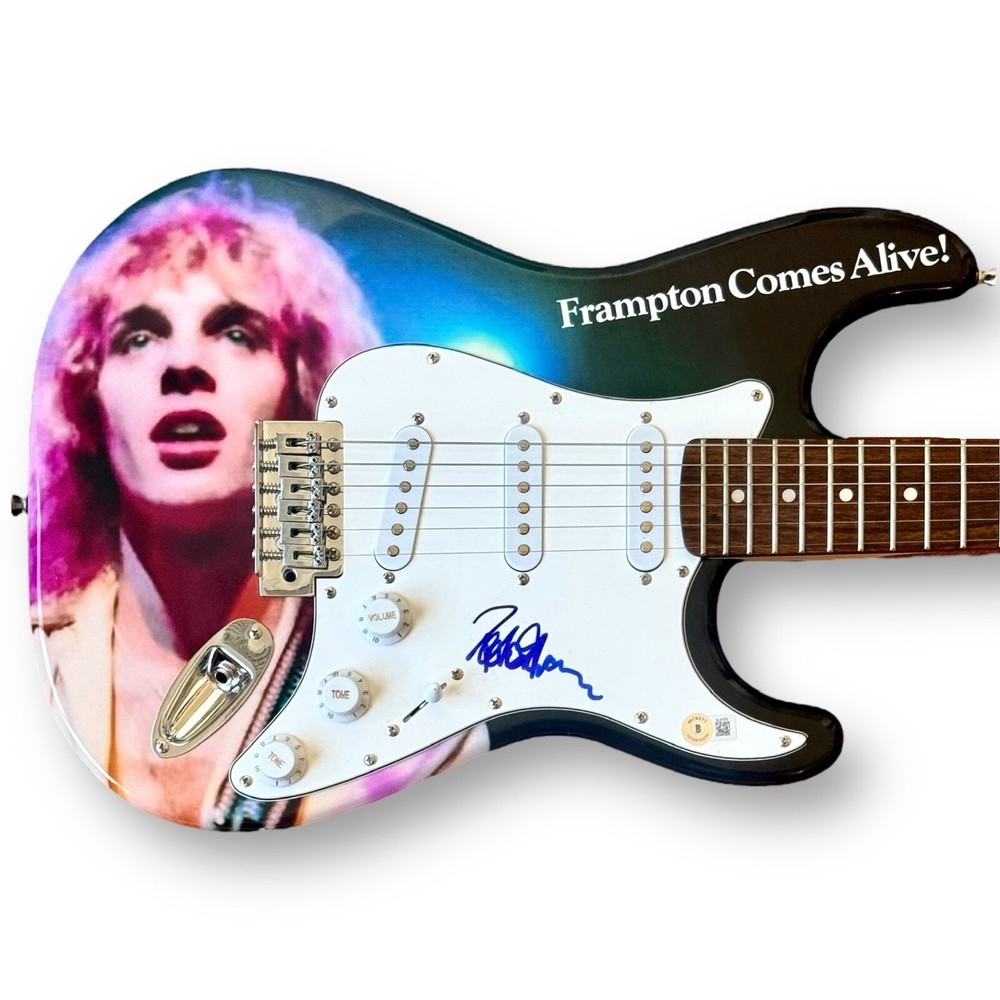 Peter Frampton Signed Guitar Custom Graphics Beckett COA Frampton Comes Alive!