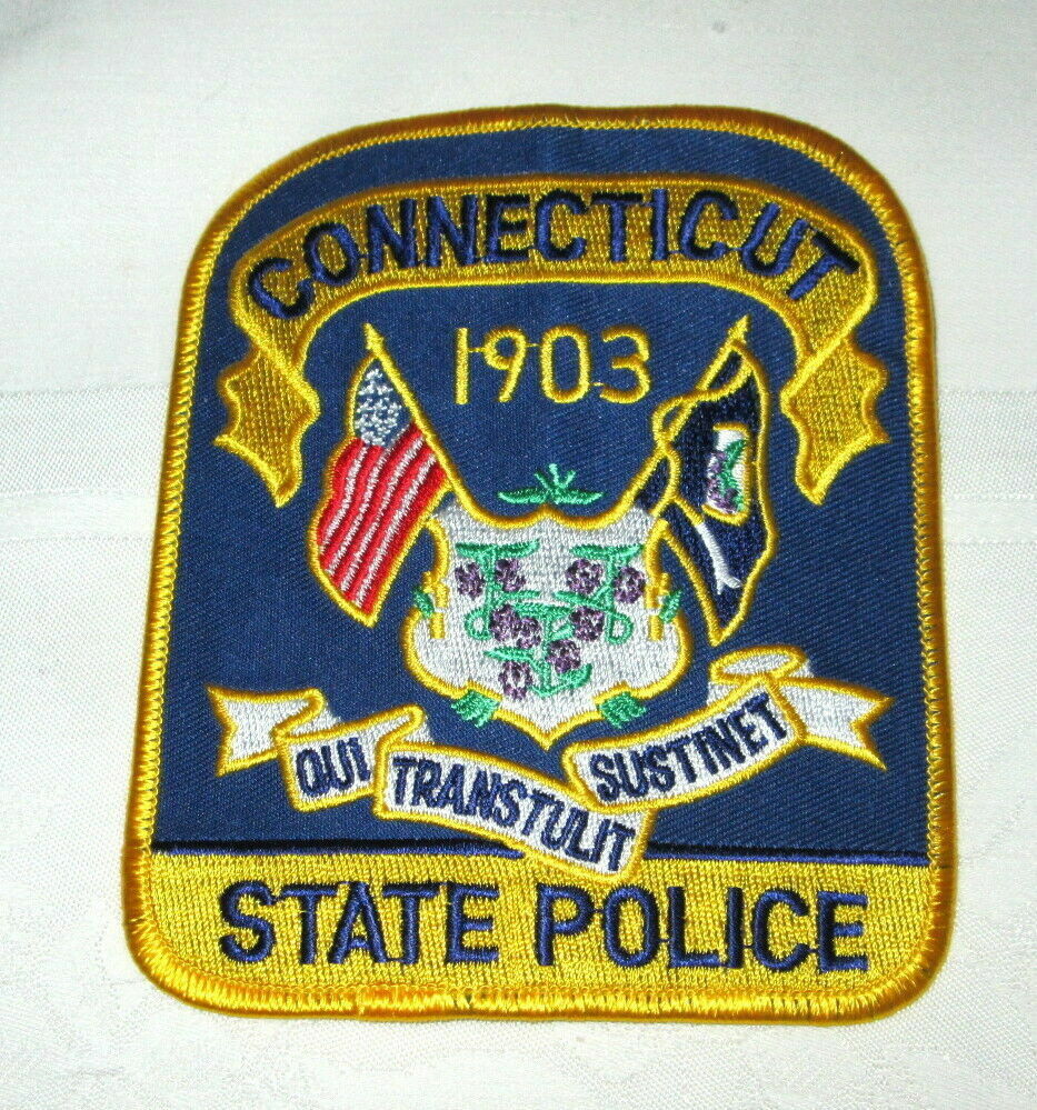**Large CONNECTICUT STATE POLICE PATCH - NEW**