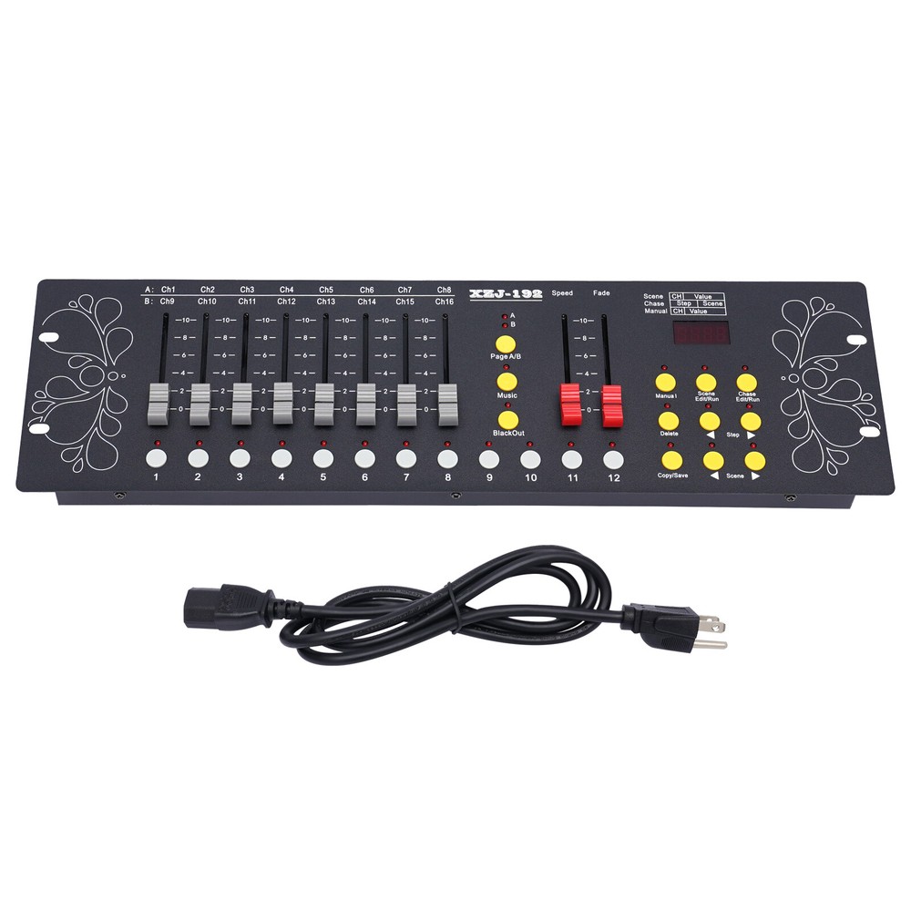 Dmx Controller 192 Channels, Stage Lighting Console for DJs and Events