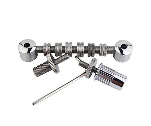 Stainless Steel Space Control Adjustable Roller Guitar Bridge Electric Chrome