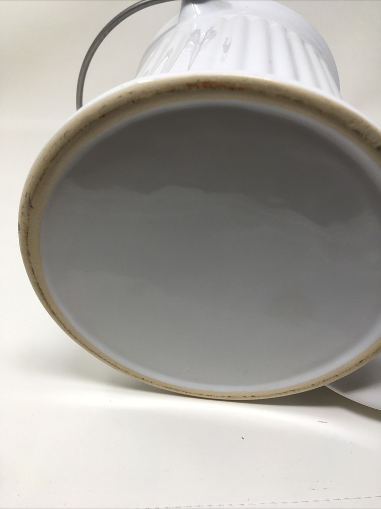 Norpro Ceramic Compost Crock & Lid - White 4 Qt. Earthenware Bin