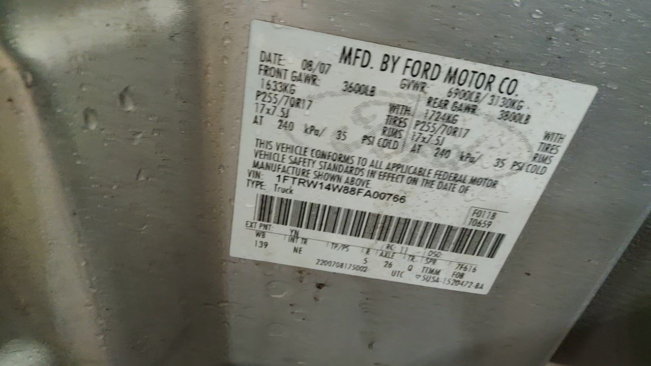 (LOCAL PICKUP ONLY) Back Glass Fixed Privacy Tint Non-heated Fits 04-08 FORD F15