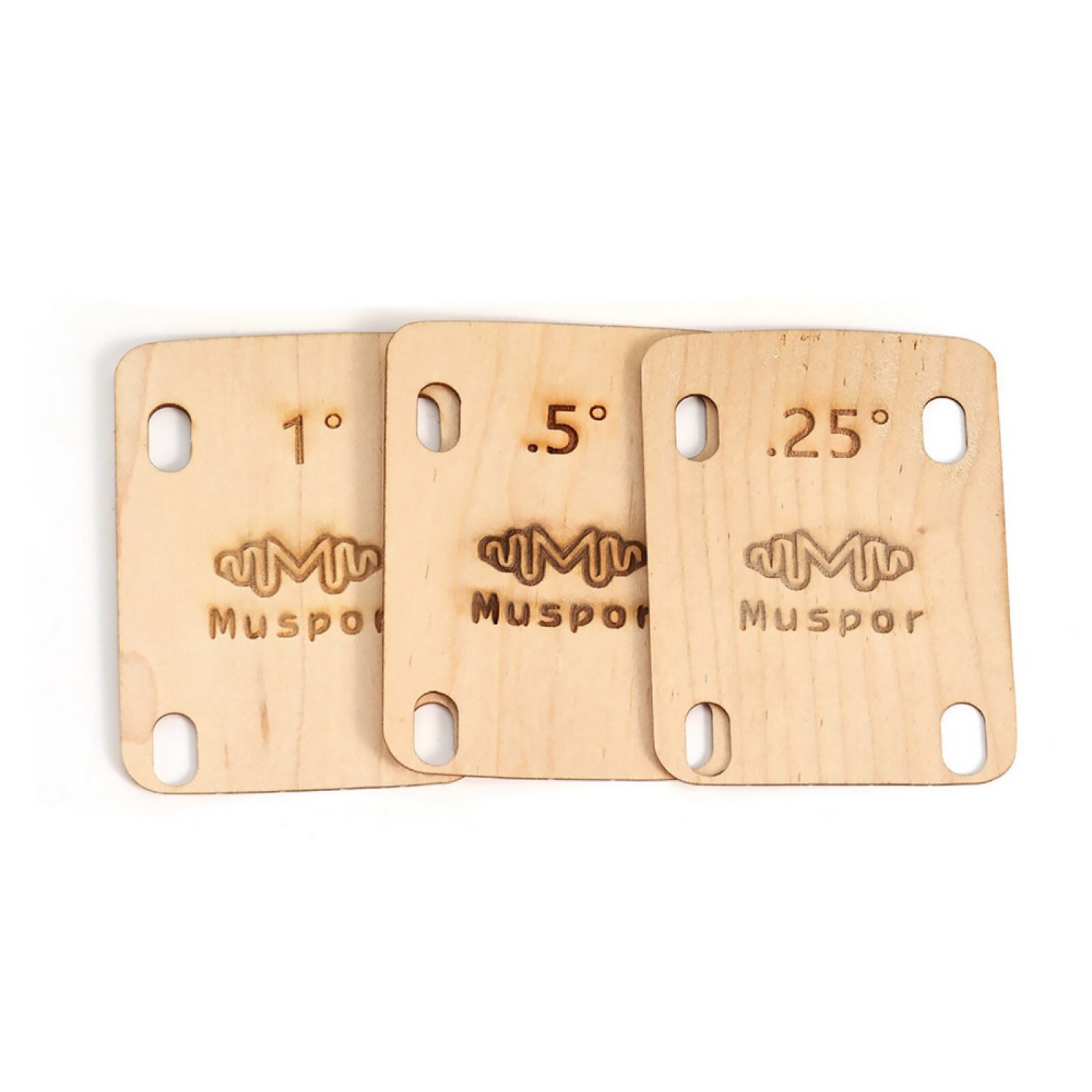 0.25-degree 0.5-degree 1-degree taper Neck Shims for Guitar, Shaped, Set of 3 e