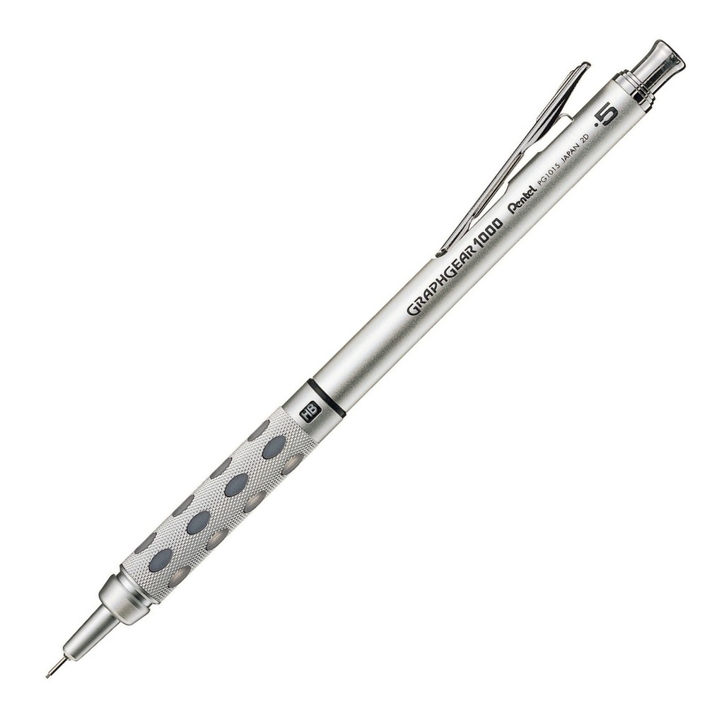 PG1015-A Pentel Graph Gear 1000 Automatic Drafting Pencil, 0.5mm Gray, 2 Each