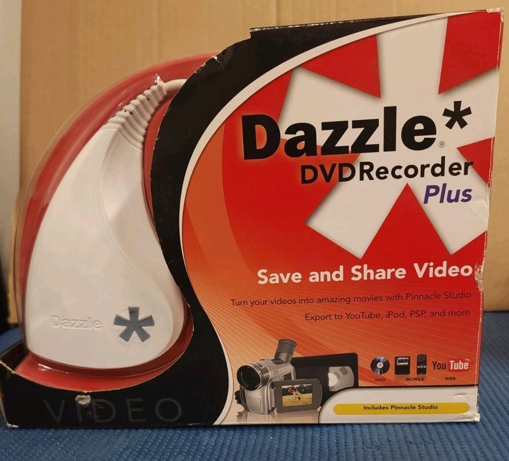 Pinnacle Studio Dazzle DVD Recorder Plus Save & Share Video Device/ NEW OPEN BOX