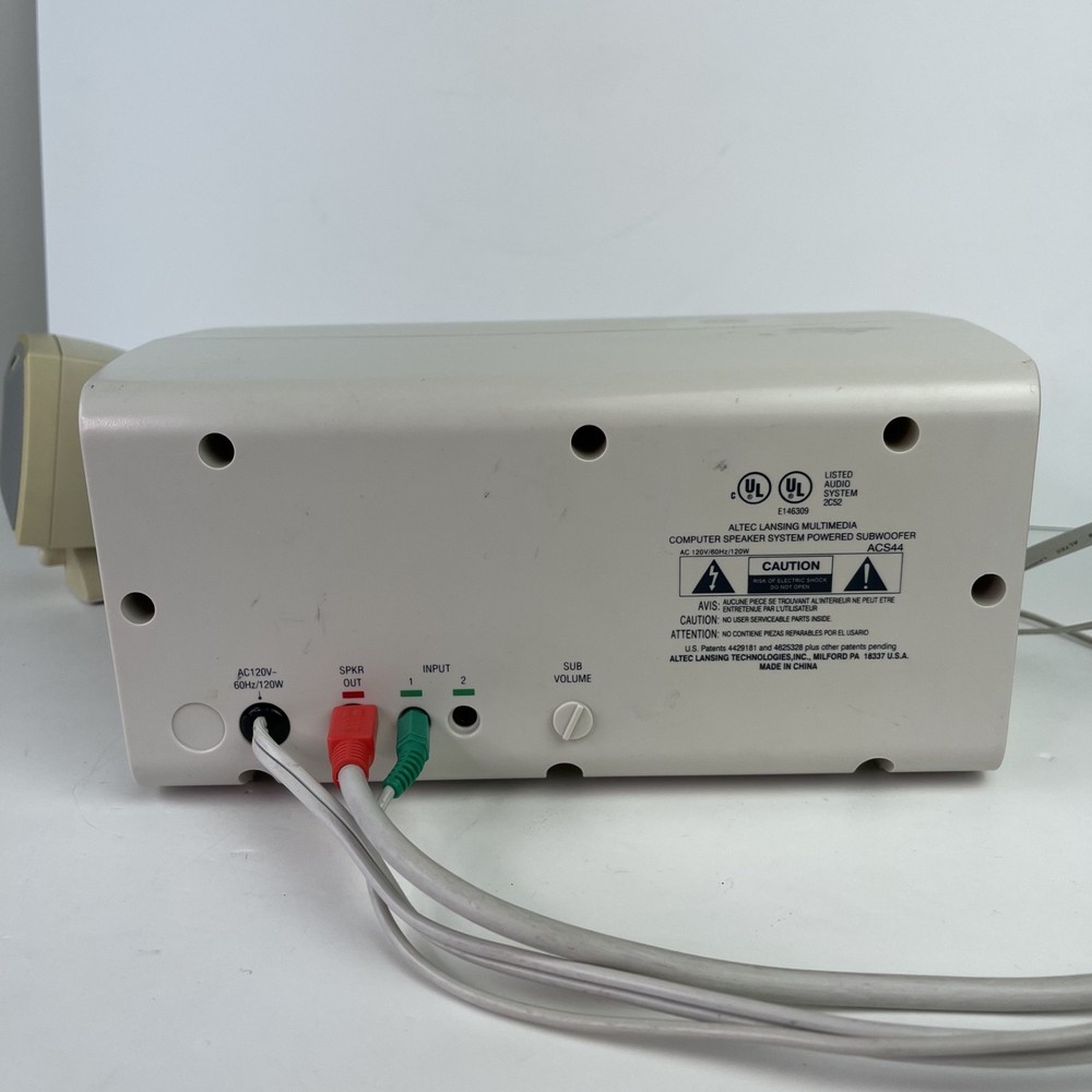 Altec Lansing ACS44 Multimedia Computer Speaker System Subwoofer - Tested Works