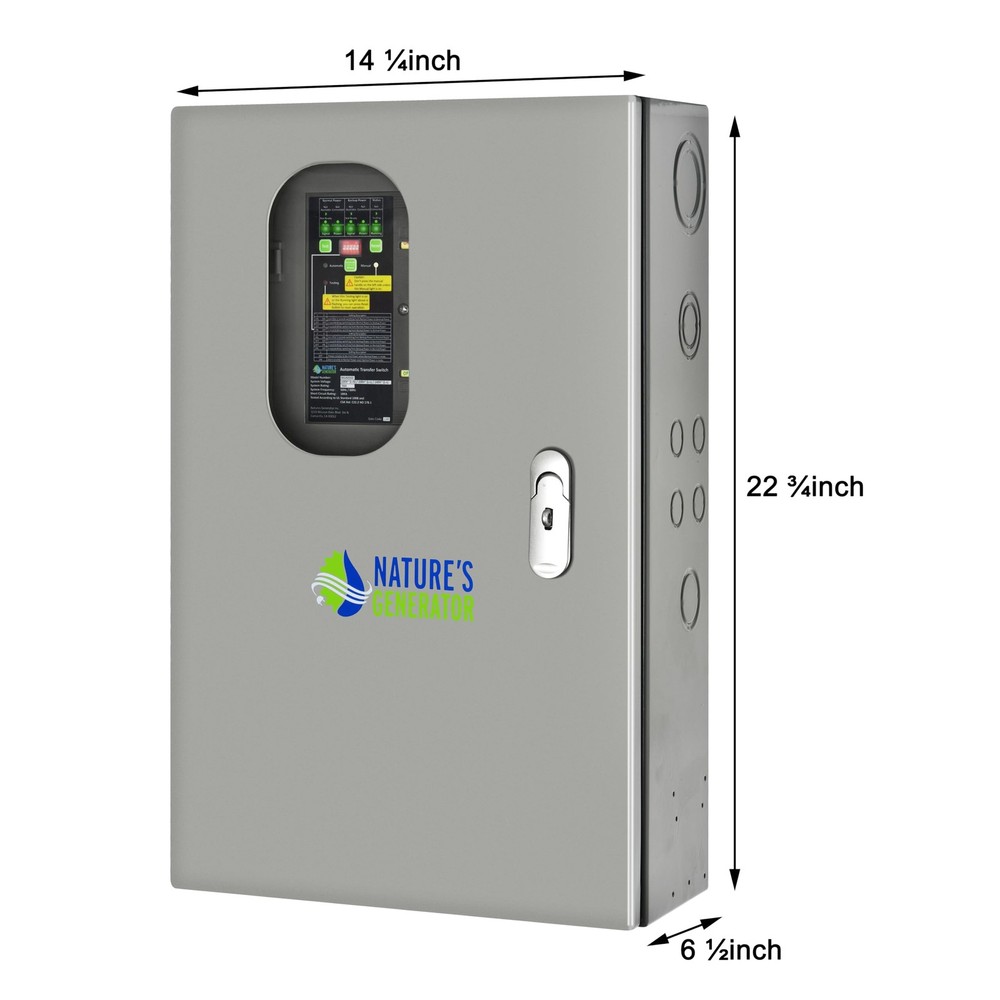 Nature's Generator Pre-Wired 120V/240V 30A 8 Circuits Automatic Transfer Switch