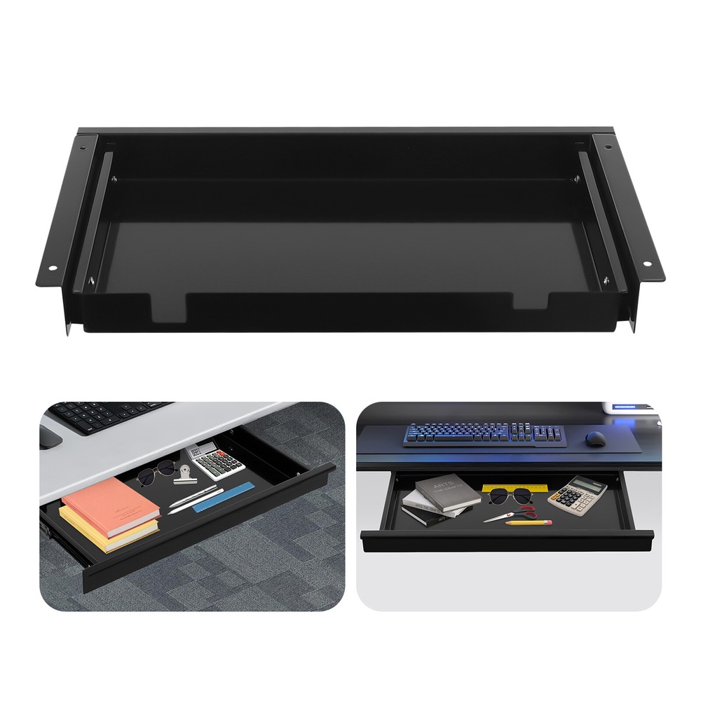 Under Desk Sliding Pull-Out Drawer Organizer for Efficient Workspace Storage