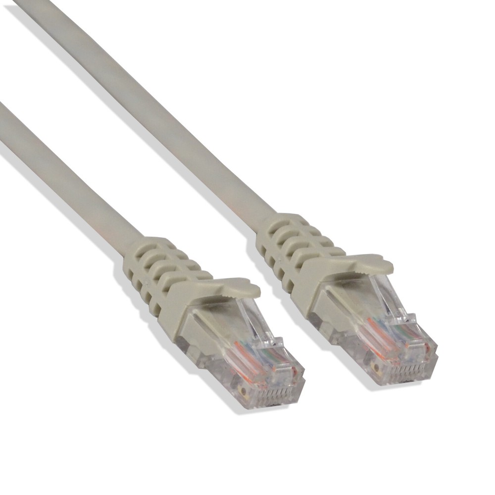 10FT Cat5e UTP Ethernet Network Patch Cable RJ45 Lan Wire Gray (25 Pack)