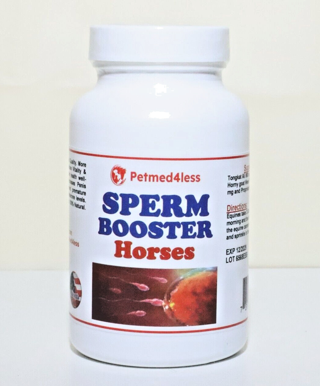 EQUINE SPERM BOOSTER - FERTILITY REPRODUCTION - 120 Capsules - MADE IN USA