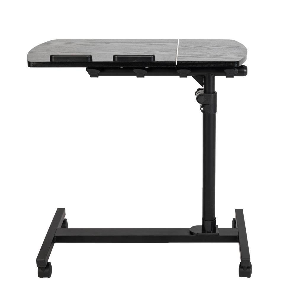 Height Adjustable Mobile Laptop Table Small Rolling Standing Desk for Sofa Bed